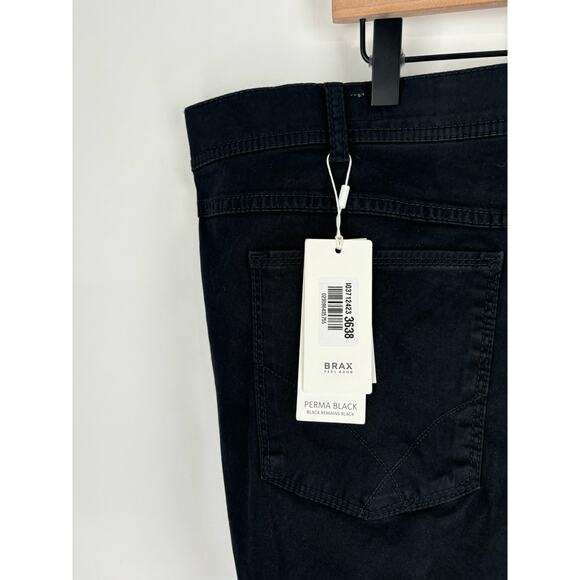 Brax Feel Good Cooper Fancy Regular Fit Pant Mens 44x32 Perma Black New - Picture 8 of 10